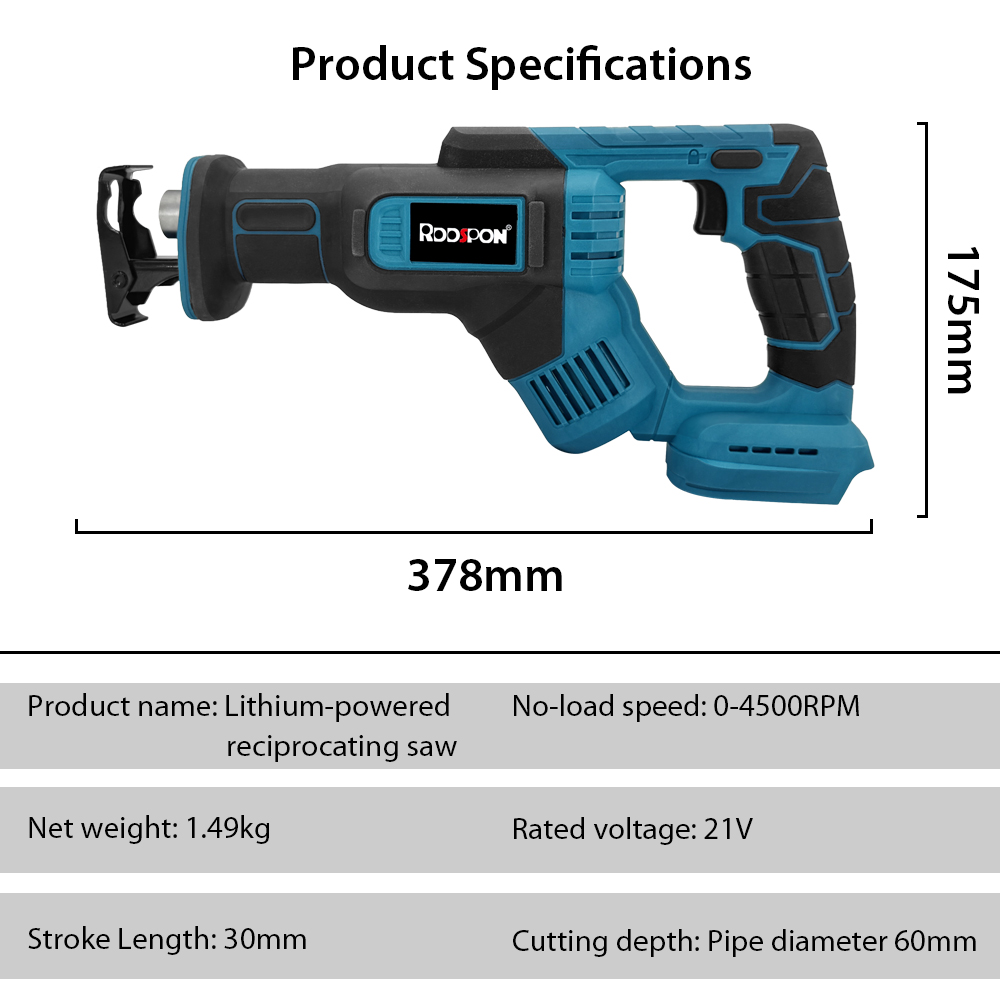 Reciprocating Saw Cordless - 전기 왕복톱 대형 모델 리튬 무선