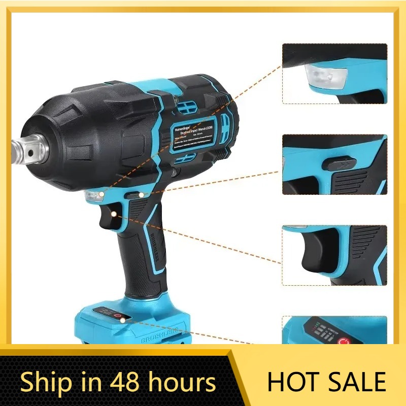Power Tools Cordless - Heimerdinger 1600N 무선 브러시리스 임팩트 렌치