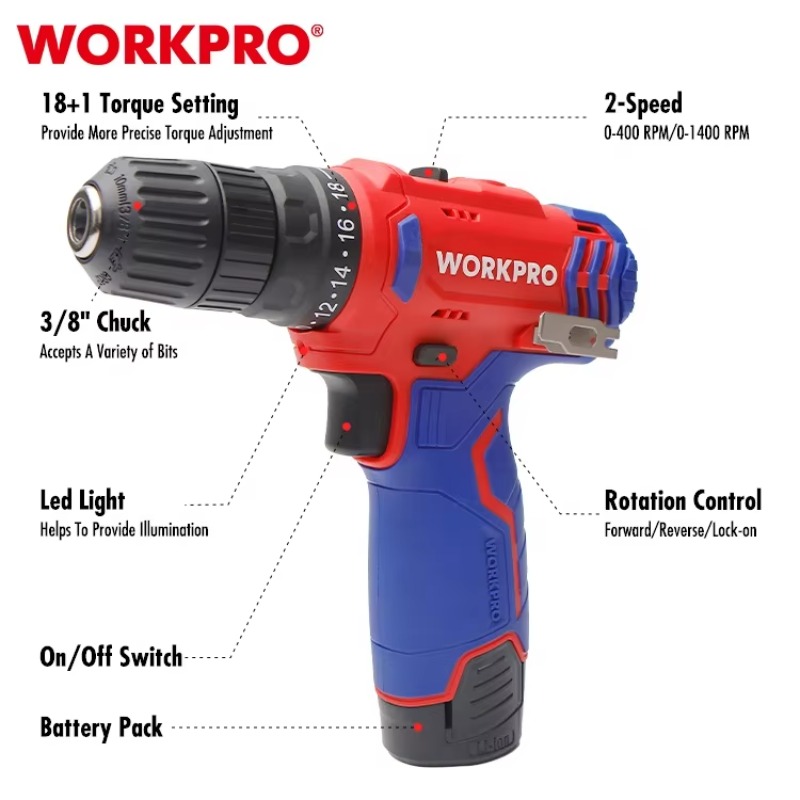 12V 10mm 무선 드릴 무선 전동 공구 리튬 이온  - Power Tools Cordless 리뷰 및 가격