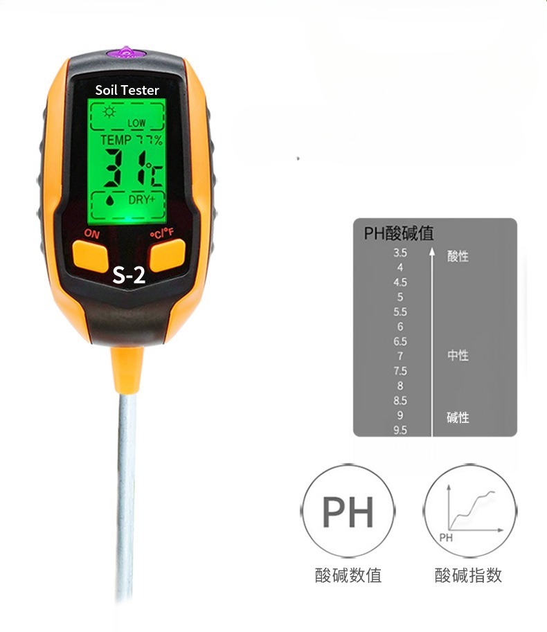 디지털 토양 테스터 배터리 구동 수분 pH 빛 온도 염 - Power Tools Display 리뷰 및 가격