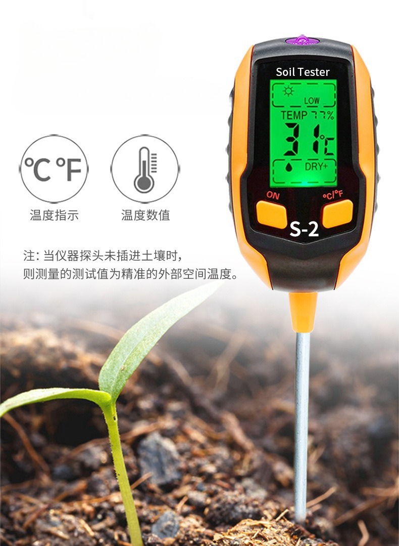 디지털 토양 테스터 배터리 구동 수분 pH 빛 온도 염 - Power Tools Display 리뷰 및 가격