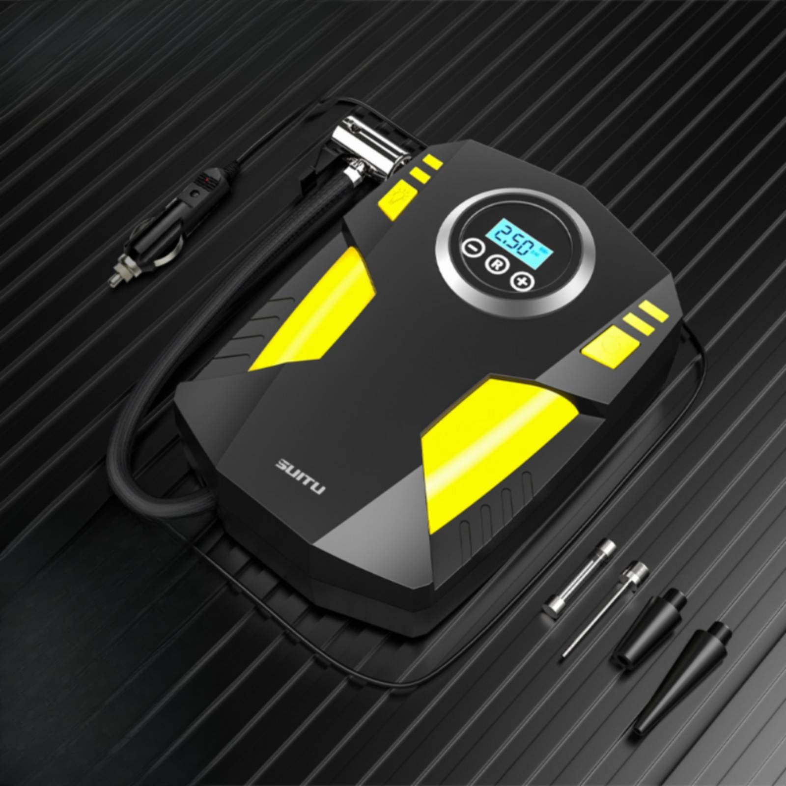 압력 게이지가 있는 휴대용 공기 압축기 LED 조명이  - Air Compressor Mini 리뷰 및 가격
