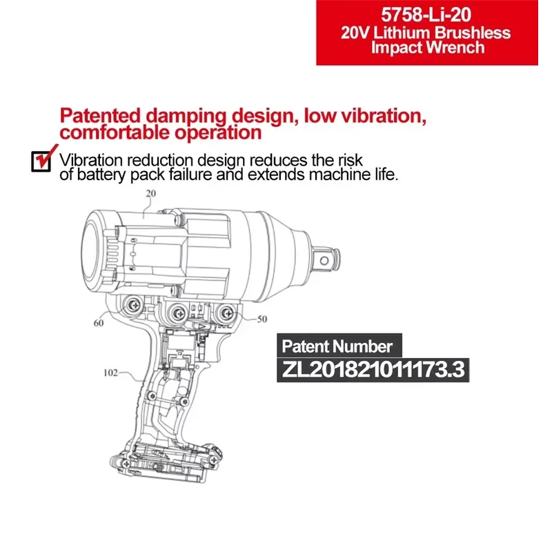 데본 20V 대형 토크 3단 토크 설정 임팩트 렌치 2 - Power Tools Cordless 리뷰 및 가격